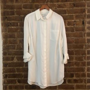 Oversized White Button Down Dress Shirt